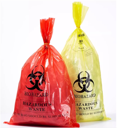 Tas Biohazard Merah Plastik Medis Berkualitas Tinggi Kantong Sampah Autoklaf untuk Pembuangan Limbah Menular dengan Harga Pabrik